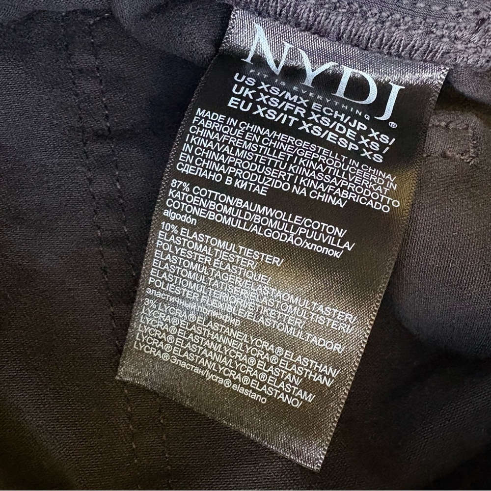 NYDJ Sculpt-Her Nova Pull On Skinny Ankle Slit Pants Black XS NWT - Picture 5 of 9